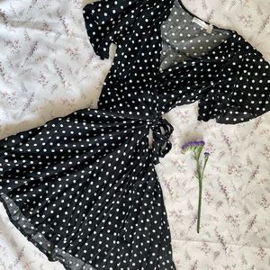 Wrap Polka dot dress